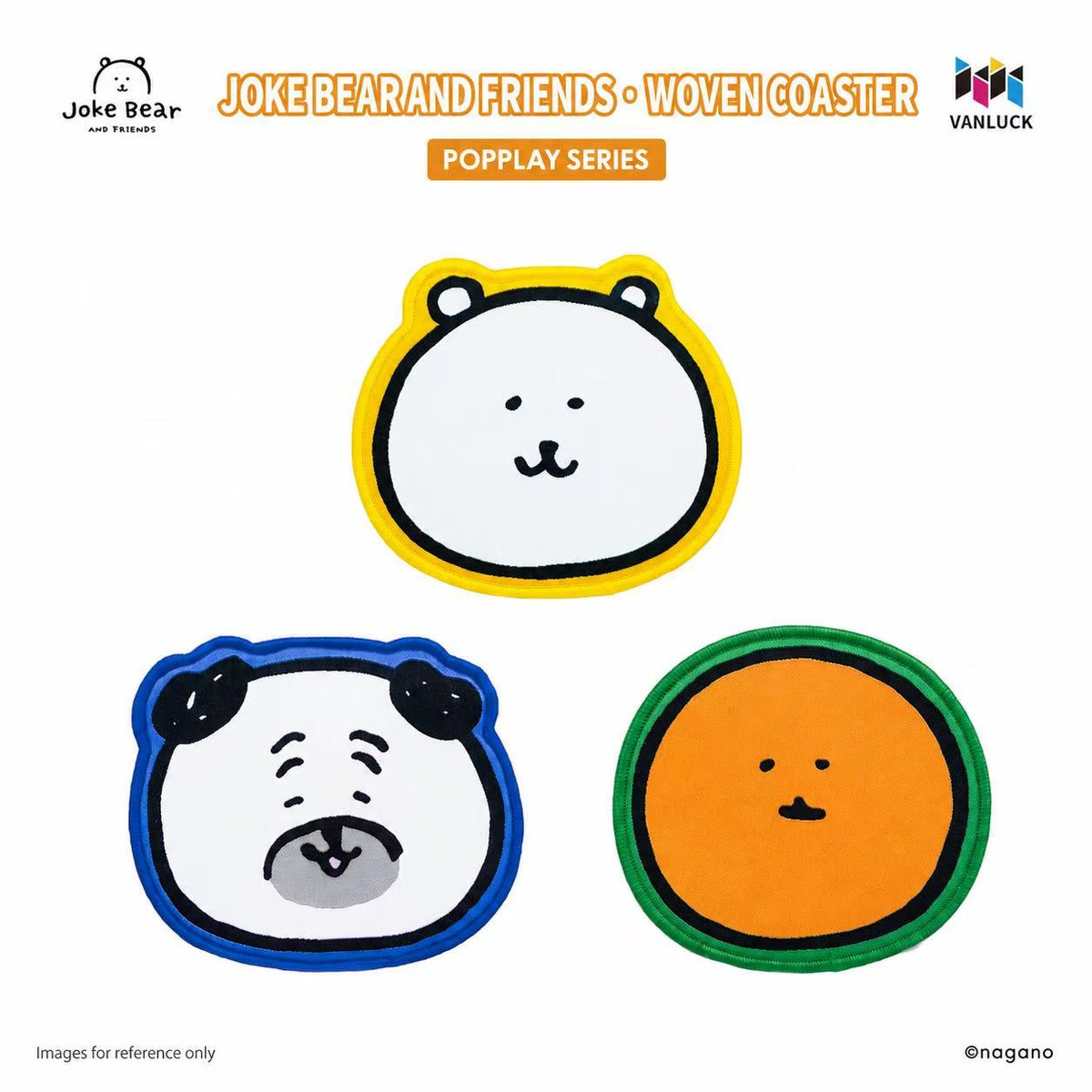 Joke Bear And Friends Series Woven Coaster