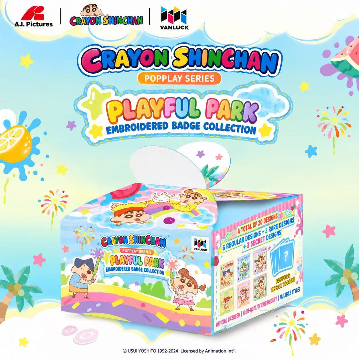 Crayon Shin-chan series Pupu Paradise Embroidered Badge