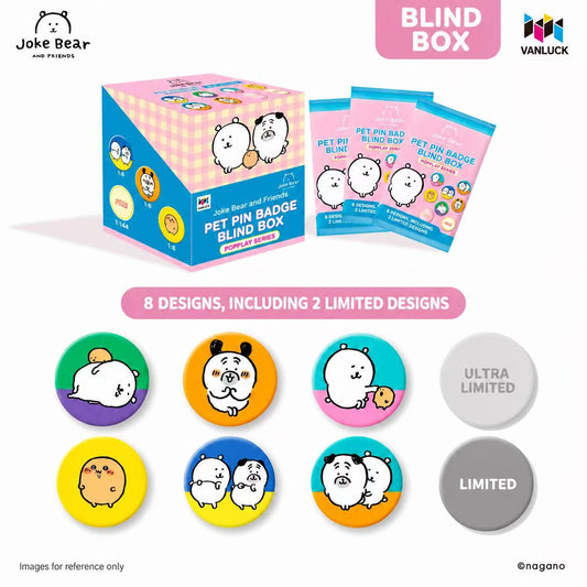 Joke Bear And Friends Series PET Badge Blind Box