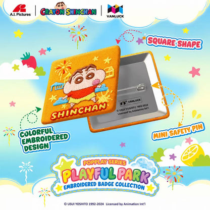 Crayon Shin-chan series Pupu Paradise Embroidered Badge