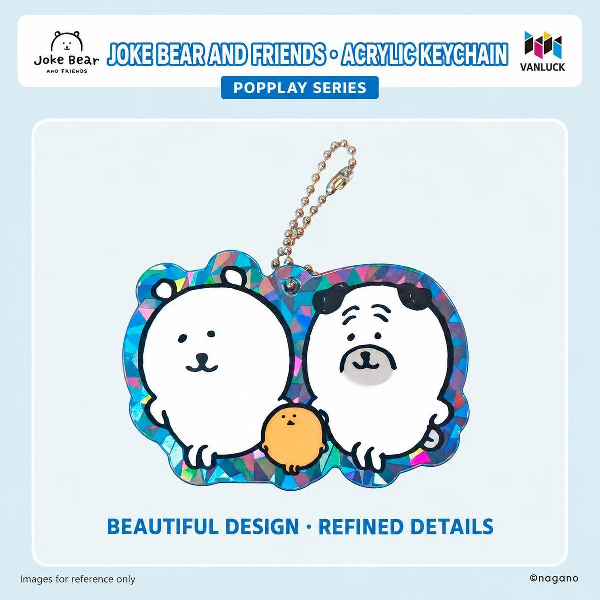 Joke Bear And Friends Series Flat Acrylic Pendant