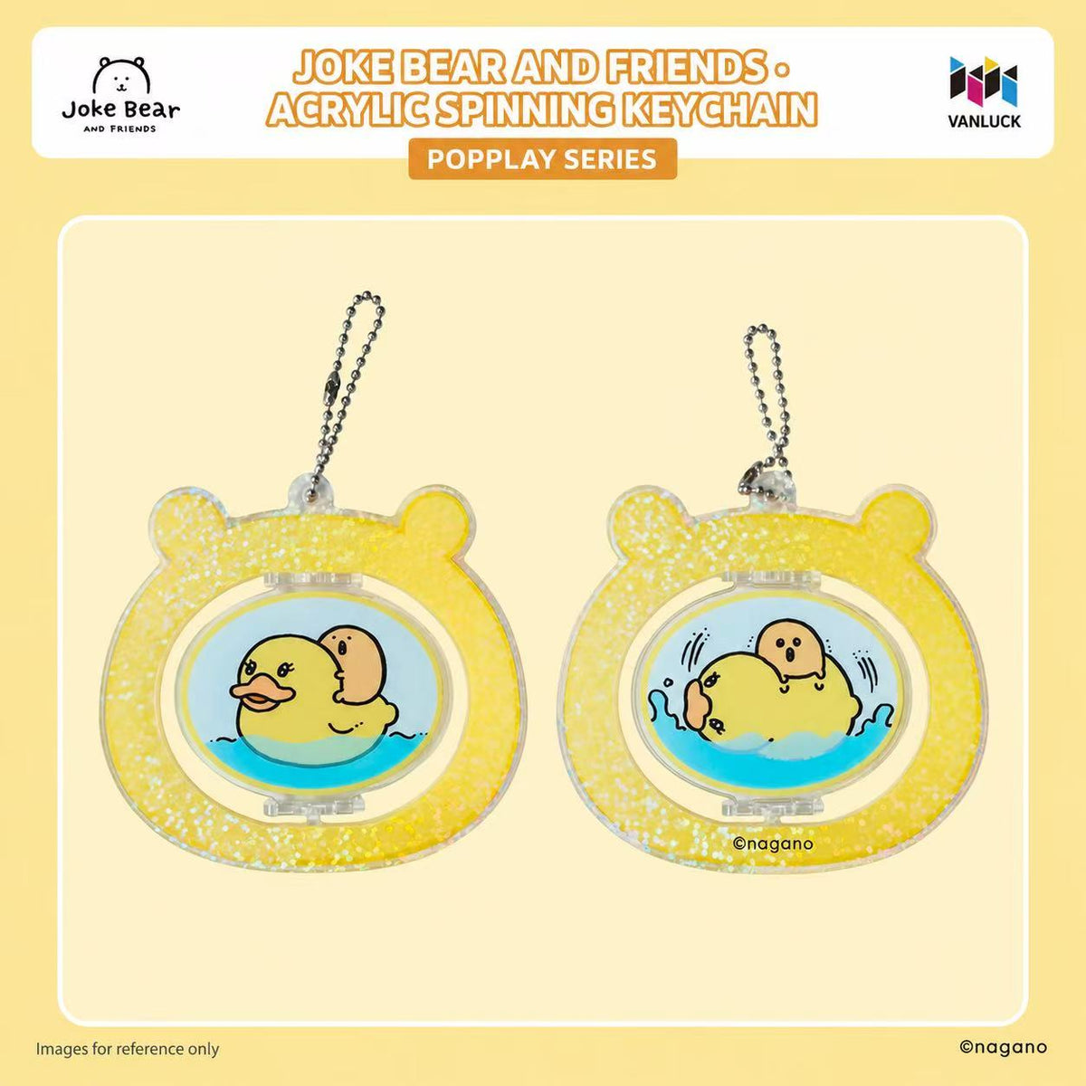 Joke Bear And Friends Series Rotate Acrylic Pendant