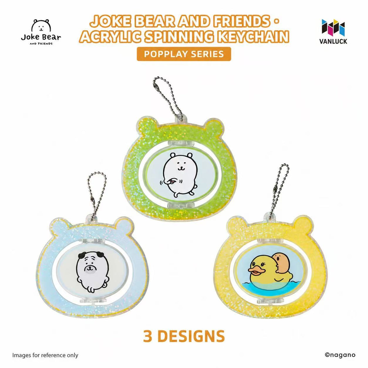 Joke Bear And Friends Series Rotate Acrylic Pendant