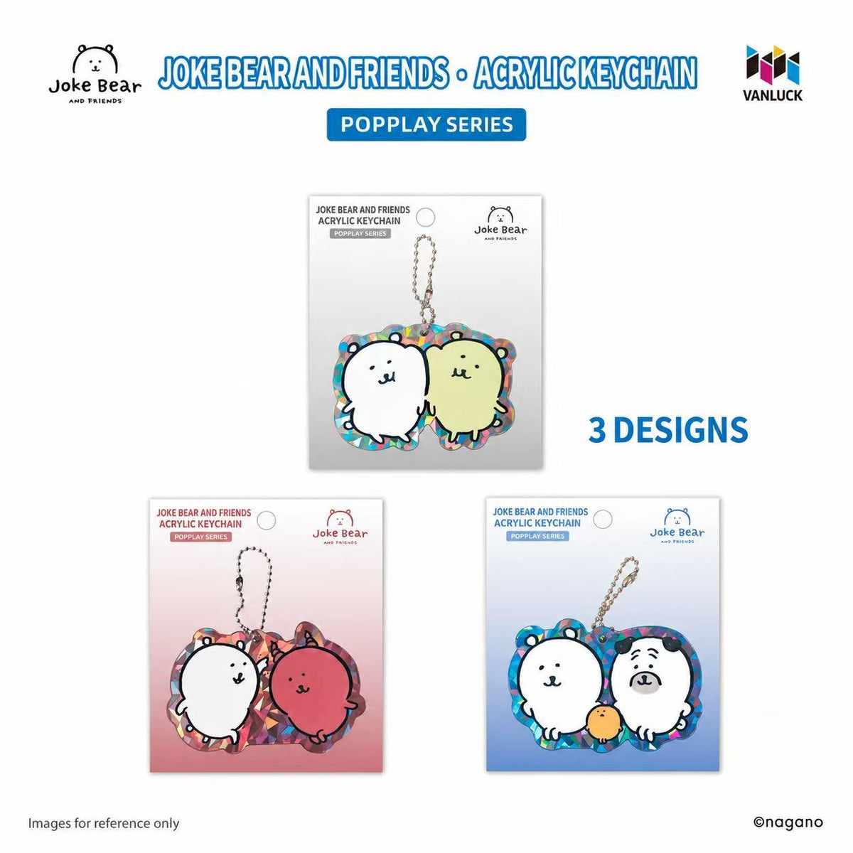 Joke Bear And Friends Series Flat Acrylic Pendant