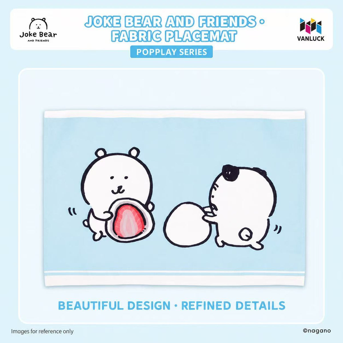 Joke Bear And Friends Series Fabric Placemats