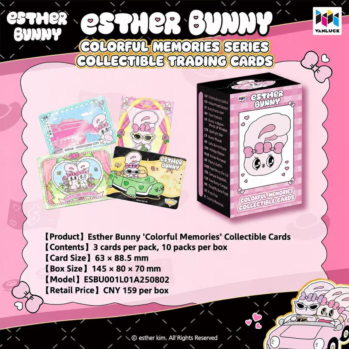 EstherBunny Colorful Memory Trading Cards