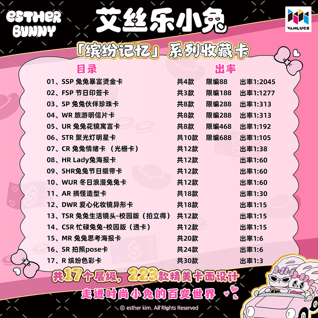 艾丝乐小兔缤纷记忆系列收藏卡