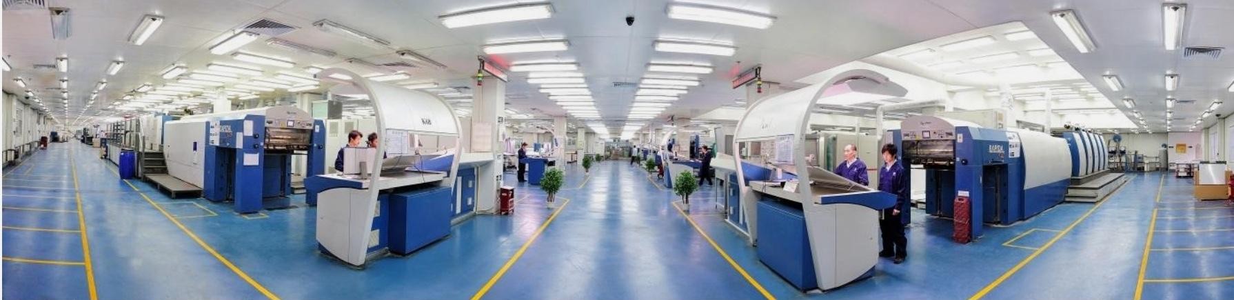 Printing hall with offset presses